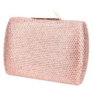 Nina Shoes Pacey Rose Gold Allover Crystal Minaudiere