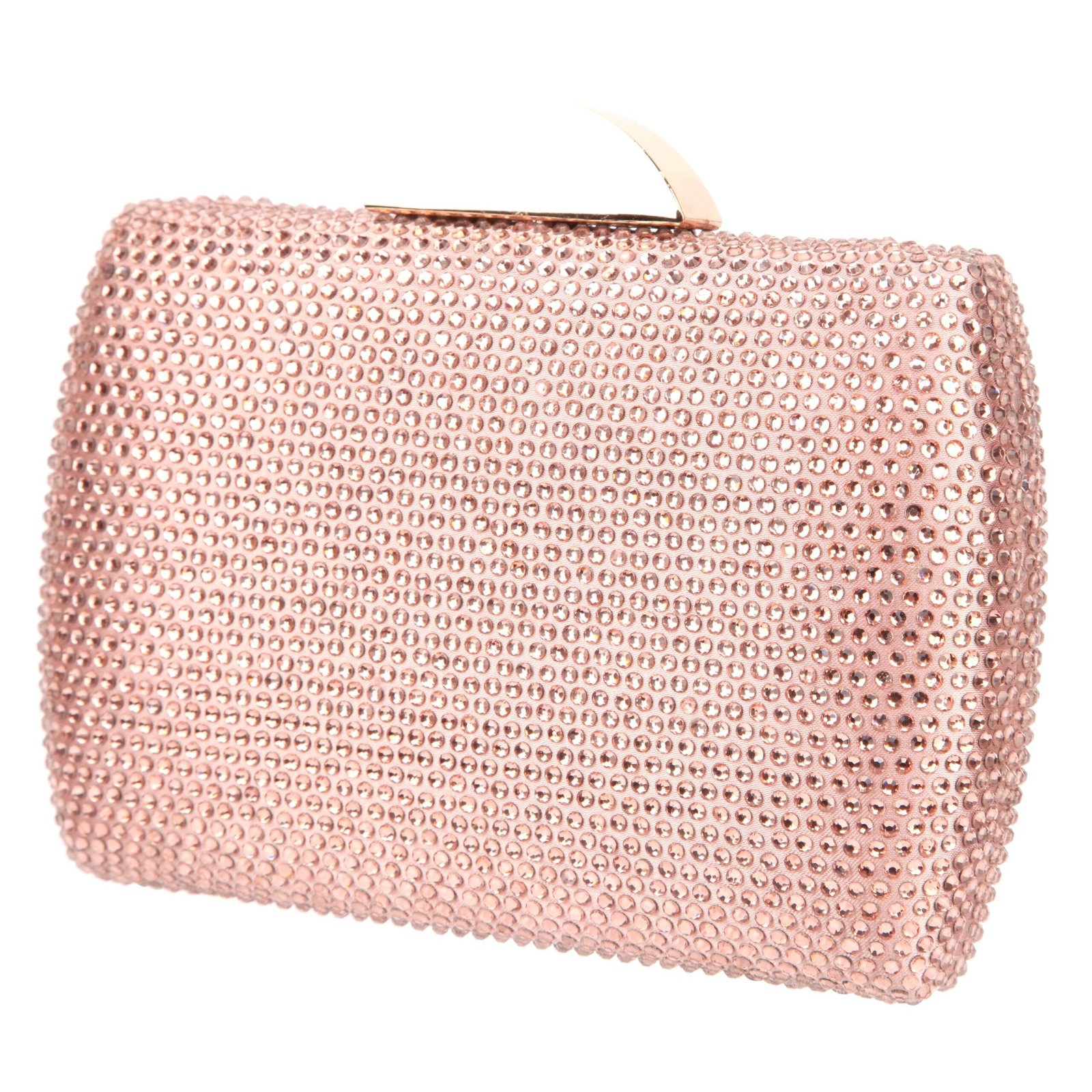 Nina Shoes Pacey Rose Gold Allover Crystal Minaudiere