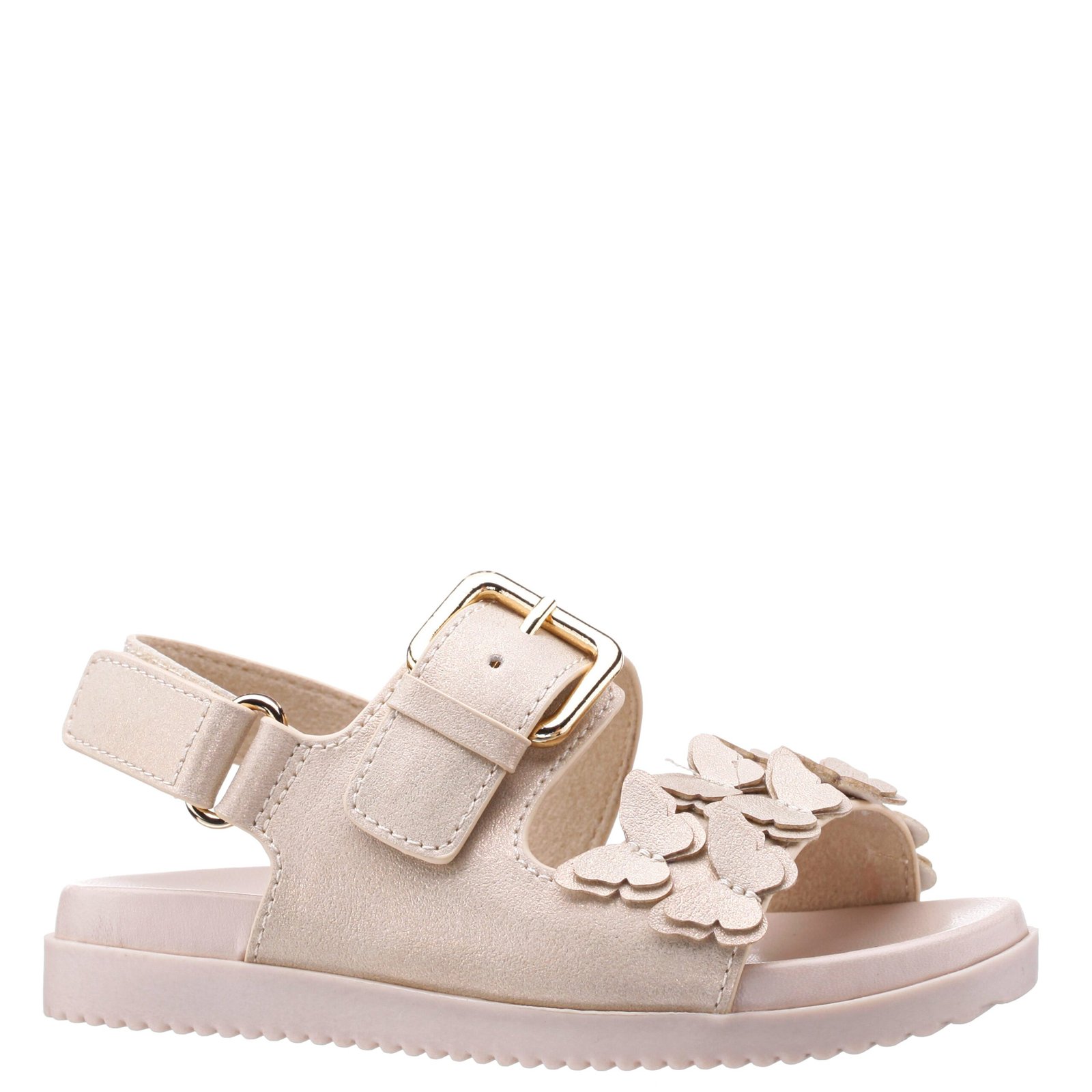 Nina Shoes Girls Pollie Light Gold SHIMMER Footbed Sandal