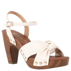 Nina Shoes Pop Antique White Ankle Strap High-Heel Platform Sandals