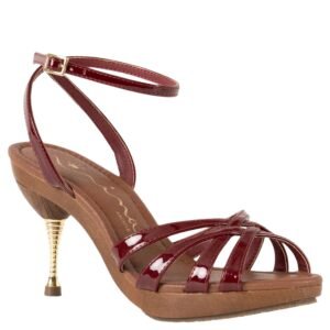 Nina Shoes Remi Bordeaux Ankle Strap High-Heel Platform Sandals