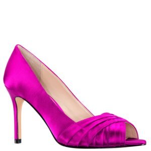 Nina Shoes Rhiyana Persian Rose Satin Peep Toe High-Heel Classic Pump