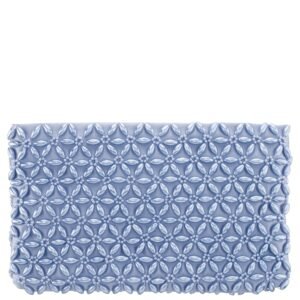 Nina Shoes Rivera Icy Blue Plastic Pearl/Satin Zip Clutch
