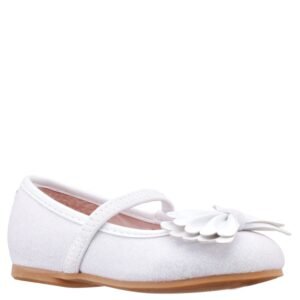 Nina Shoes Girls Rosalina Toddler-White-Fine Glitter Material