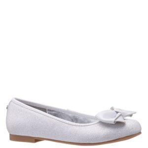 Nina Shoes Girls Rose White Glitter Ballet Flats