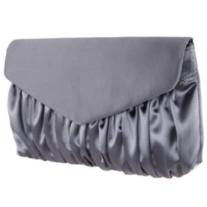 Nina Shoes Salome Stone Satin Pleated Clutch