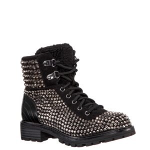 Nina Shoes Girls Sayeko Black-Rhinestud