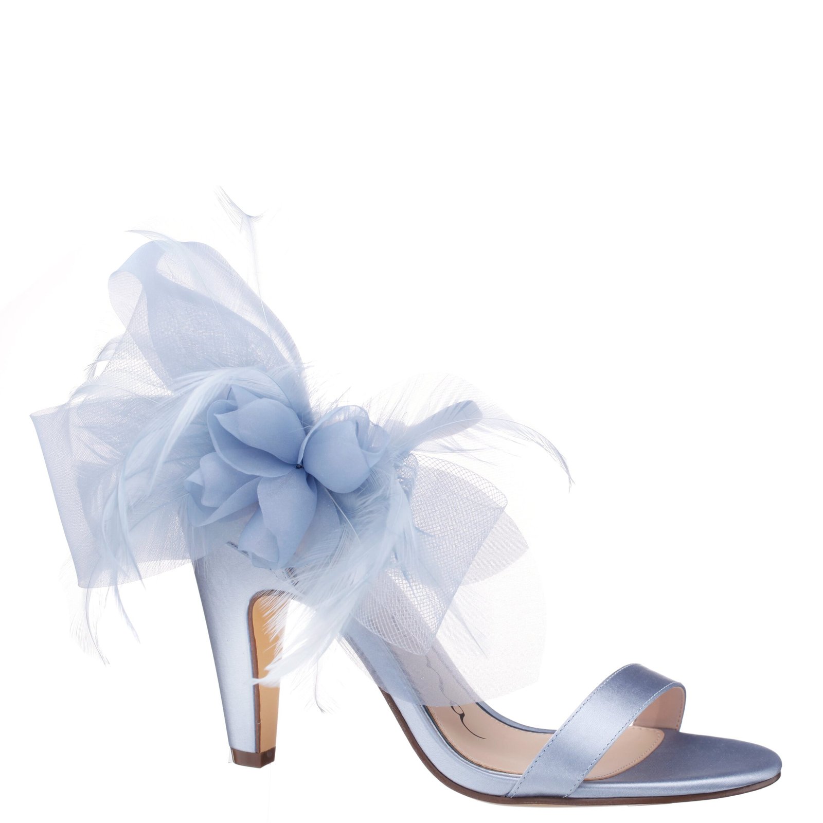 Nina Shoes Sheryl Icy Blue Ankle Strap High-Heel Sandals