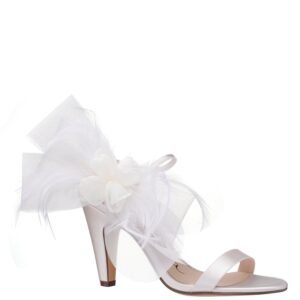 Nina Shoes Sheryl Ivory Ankle Strap High-Heel Sandals