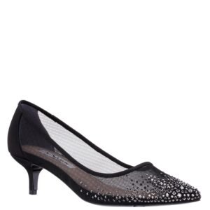 Nina Shoes Sofie Black Low Heel Pointy Toe Classic Dress Pump