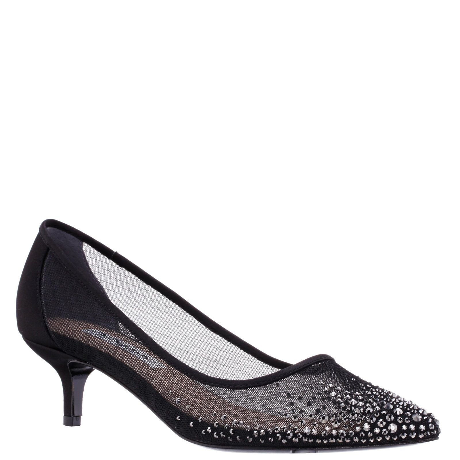Nina Shoes Sofie Black Low Heel Pointy Toe Classic Dress Pump