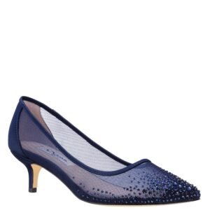 Nina Shoes Sofie New Navy Low-Heel Pointy-Toe Classic Dress Pump