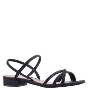 Nina Shoes Sonja Black Sandal Flat-Shoe Sandals