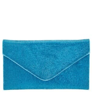 Nina Shoes Spark Cielo Allover Crystal Envelope Clutch
