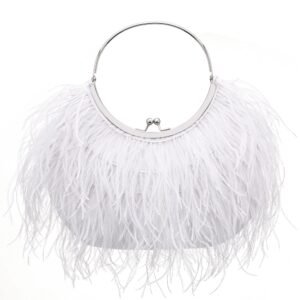 Nina Shoes Splash Women's White Feather Adorned Kiss