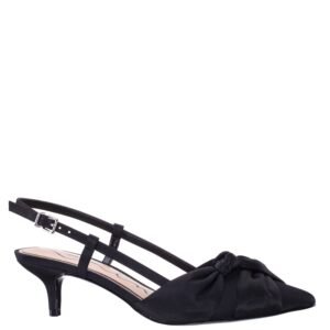 Nina Shoes Stella Black Sling Back Low-Heel Pumps