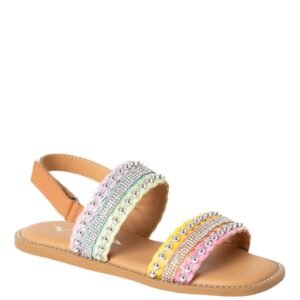 Nina Shoes Girls Suissa Multi Colored Flat Sandal