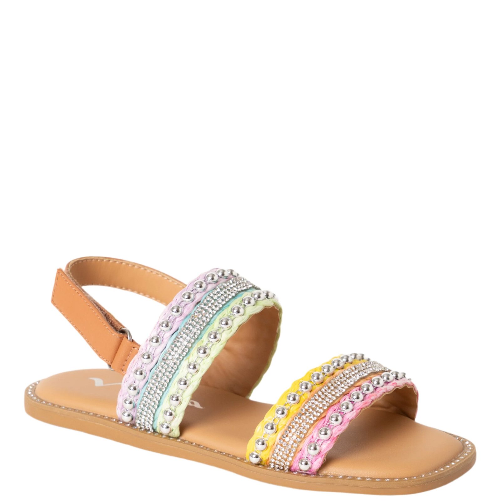 Nina Shoes Girls Suissa Multi Colored Flat Sandal
