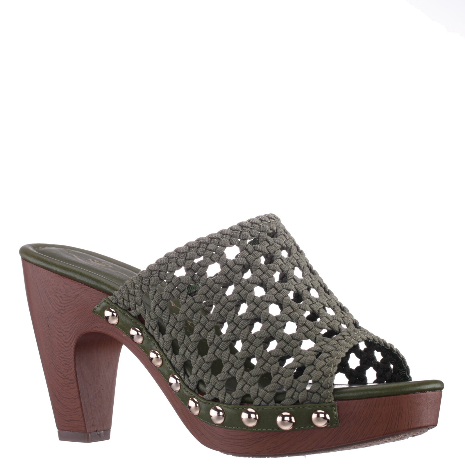 Nina Shoes Ursula Army Slip On High-Heel Platform Sandals