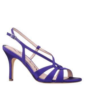 Nina Shoes Valley Midnight Plum Satin High-Heel Sandal