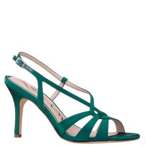Nina Shoes Valley Spruce Satin High-Heel Sandal
