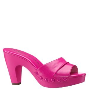 Nina Shoes Vibe Hot Pink Slide Sandal On A Platform Bottom