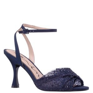 Nina Shoes Vida New Navy Ankle Strap High-Heel Sandals