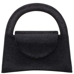 Nina Shoes Vixen Black Glass Crystal Satchel
