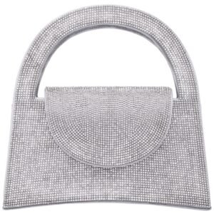Nina Shoes Vixen Silver Glass Crystal Satchel