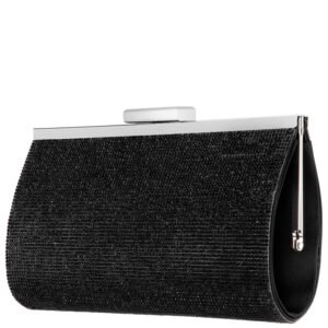 Nina Shoes Winslet Black Crystal Frame Clutch