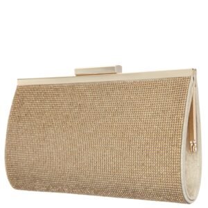 Nina Shoes Winslet Gold Crystal Frame Clutch