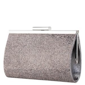 Nina Shoes Winslet Gunmetal Crystal Frame Clutch