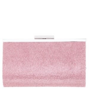Nina Shoes Winslet Rose Mist Crystal Frame Clutch