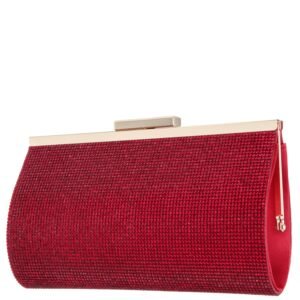 Nina Shoes Winslet Siam Red Crystal Frame Clutch