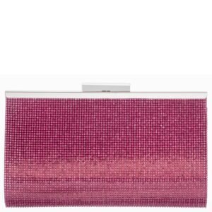 Nina Shoes Winslet Wine Crystal Frame Clutch