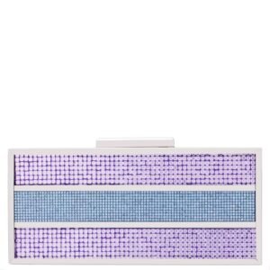 Nina Shoes Ziona Royal Lilac Colorblock Crystal Minaudiere