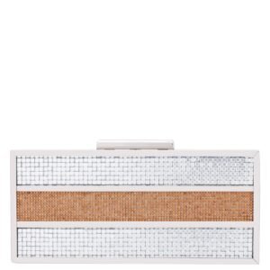 Nina Shoes Ziona Silver/Gold Colorblock Crystal Minaudiere
