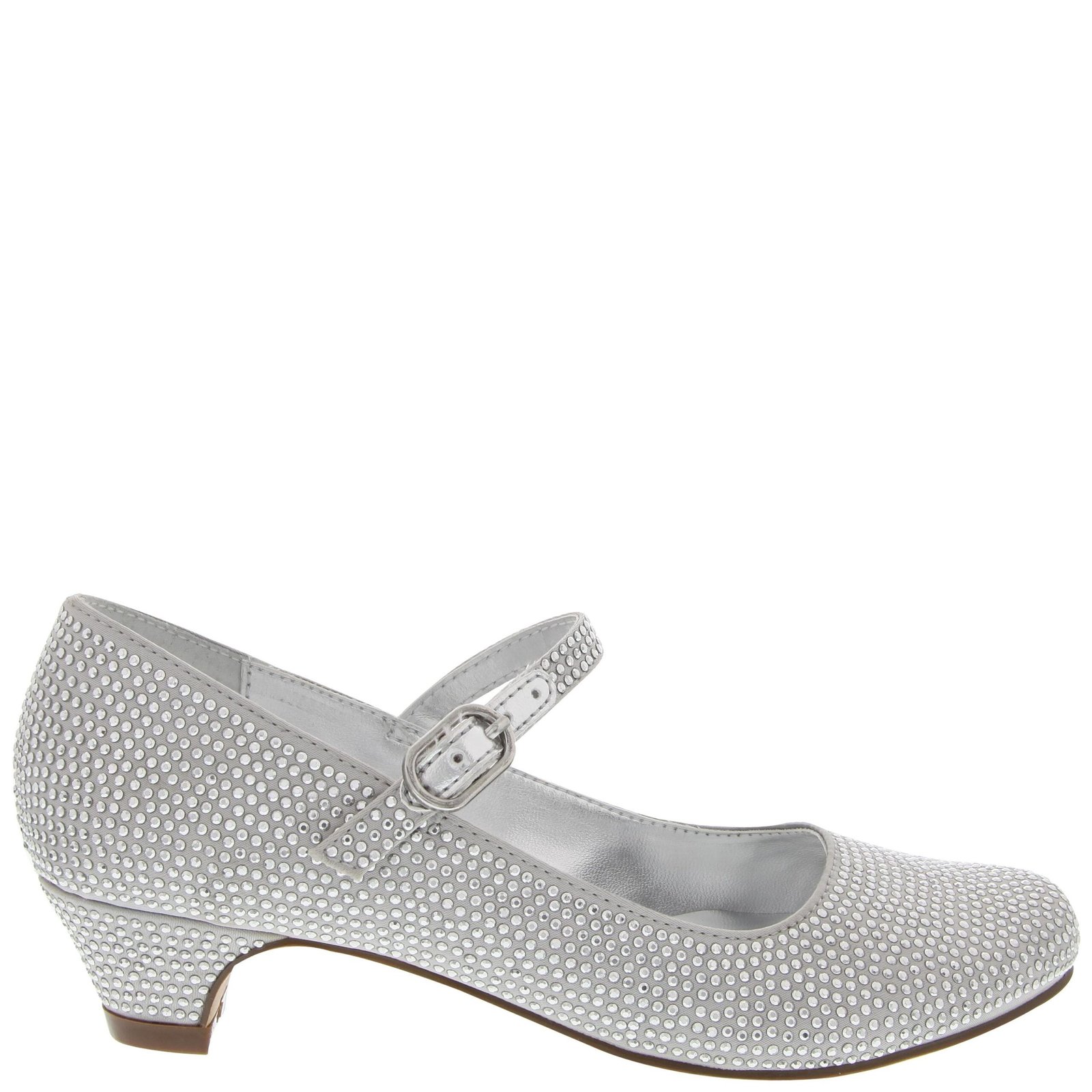 Nina Shoes Girls Zelia Silver Satin